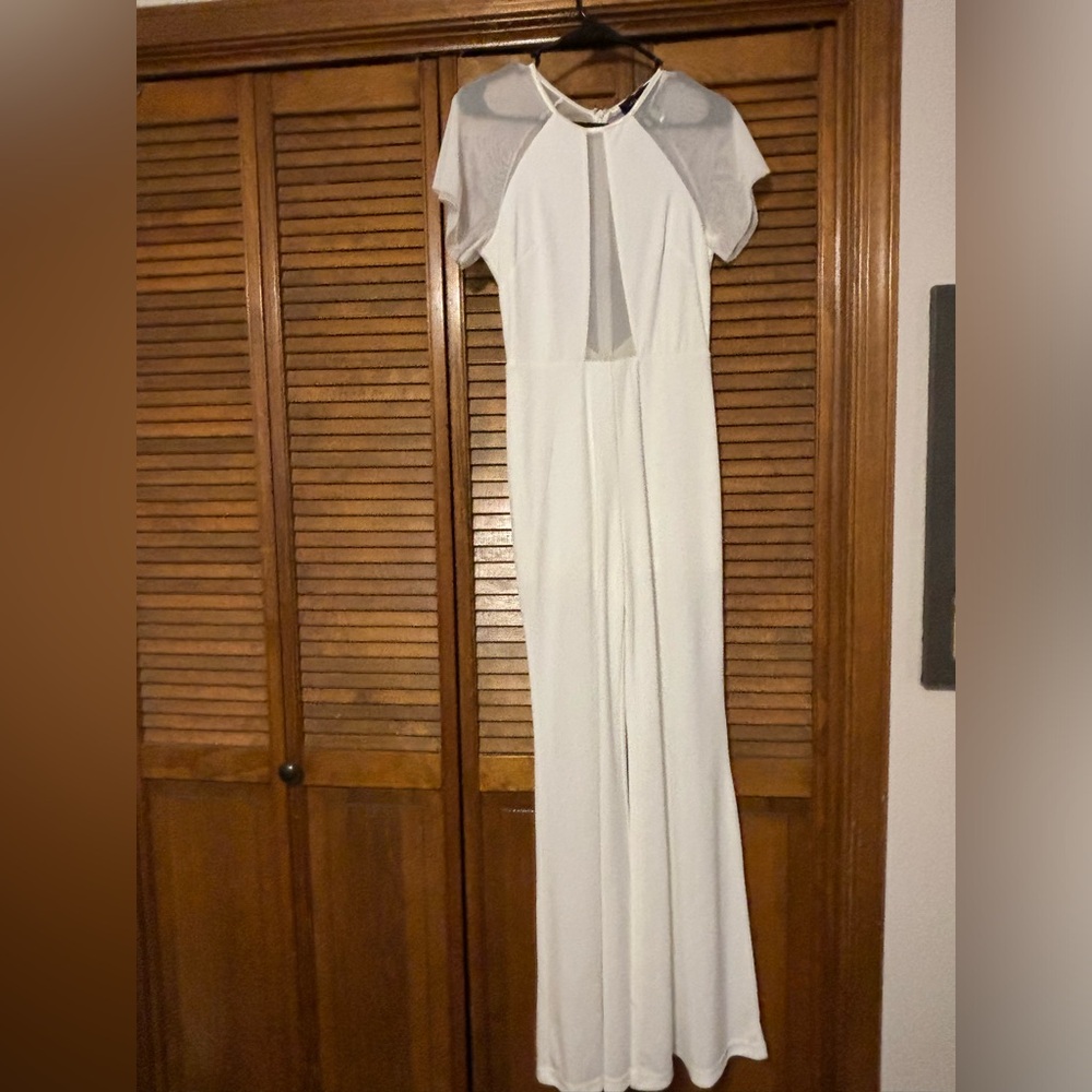 Akira Chicago Sheer White Bodysuit